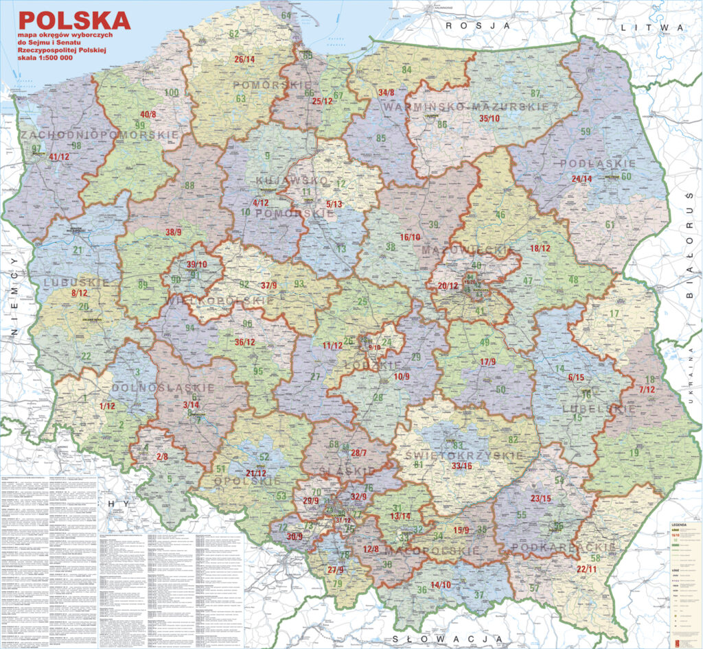 okręgi wyborcze do Sejmu i Senatu RP 2023